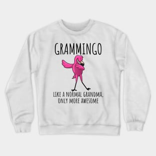 Womens Grammingo Like A Grandma Only Awesome Dabbing Flamingo Gift Crewneck Sweatshirt
